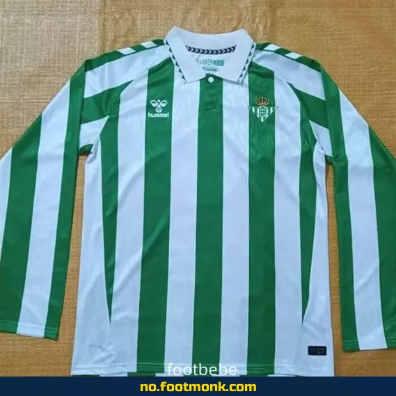 Real Betis 2024/2025 Hjemmedrakt Langermet – Fotballdrakt for Voksne og Barn | Offisiell Klubbtrøye med Trykk | Kjøp Autentiske Fotballtrøyer Online