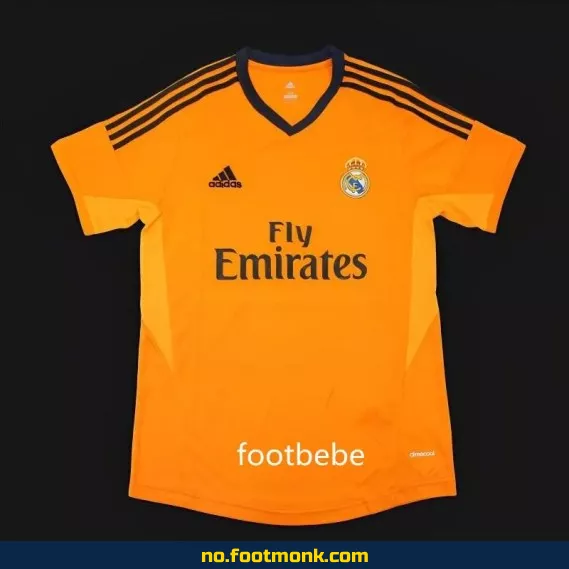 Real Madrid 2023/2024 målvaktsdrakt i oransje – Offisiell fotballdrakt for barn og voksne | Kjøp billige fotballtrøyer online – Authentisk drakt med navn/trykk