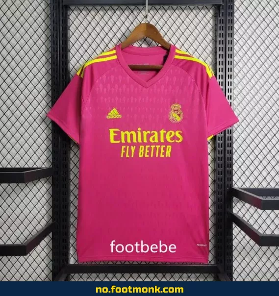 Real Madrid 2023/2024 keeperdrakt rose – Kjøp offisiell fotballdrakt for voksne og barn | Fotballtrøye med trykk