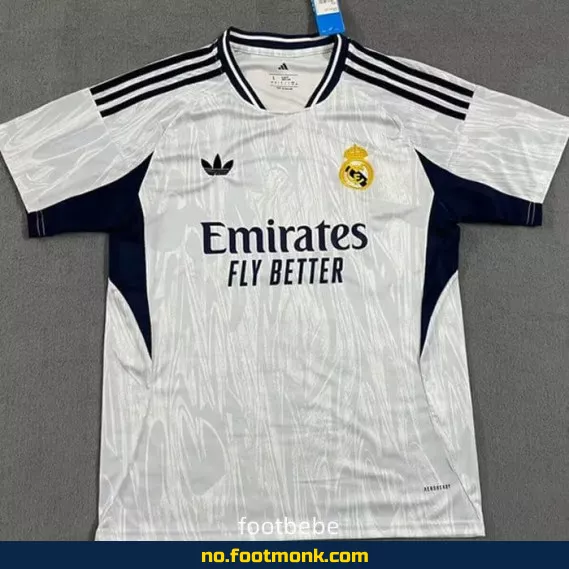 Real Madrid Retro Fotballdrakt 2025-2026 Hvit – Offisiell Fotballtrøye for Voksne og Barn