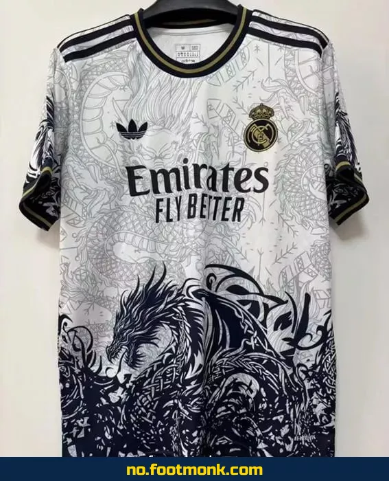 Real Madrid 2025-2026 Hvit Dragon Fotballdrakt – Offisiell Klubbtrøye for Voksne og Barn