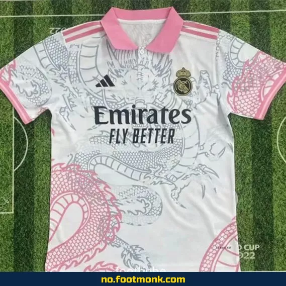 Real Madrid 2025-2026 Hjemmedrakt 'Dragon' Hvit – Offisiell Fotballdrakt for Barn og Voksne | Kjøp Billige Fotballtrøyer på Nett