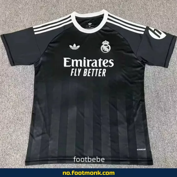 Real Madrid 2025-2026 svart retro fotballdrakt – Offisiell drakt for voksne og barn