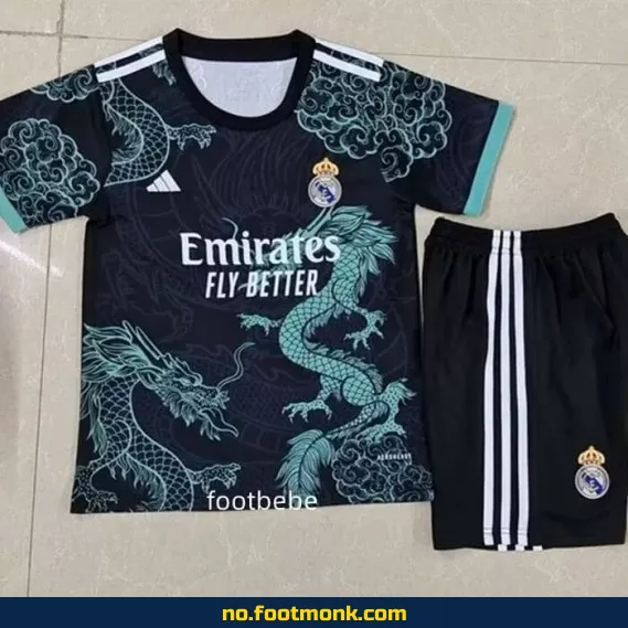 Real Madrid Dragon 2025-2026 Fotballdrakt for Barn – Offisiell Klubbdrakt i Svart – Kjøp Billige Fotballtrøyer Online