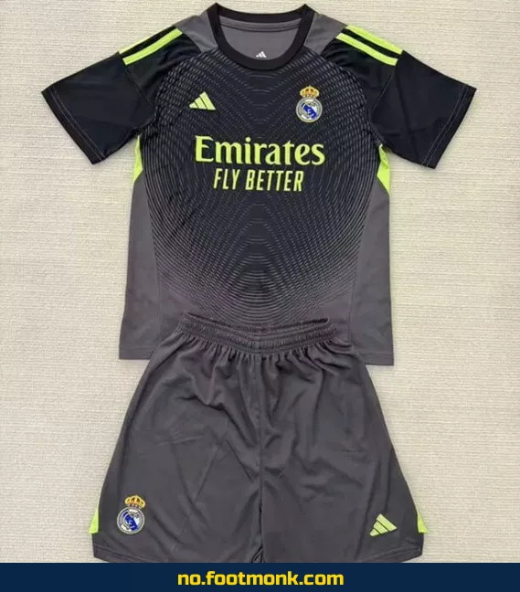 Real Madrid Fotballdrakt for Barn 2025-2026 – Svart | Offisiell Klubbdrakt | Fotballtrøye med Navn | Kjøp Billig Fotballdrakt Online