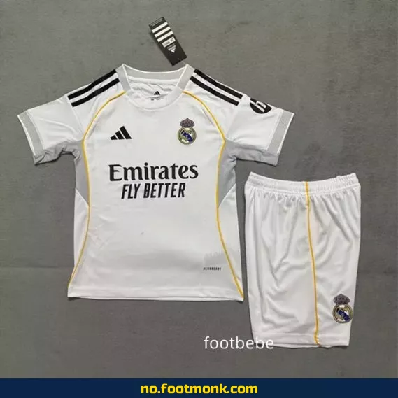 Real Madrid Hjemmedrakt 2025/2026 for Barn – Hvit – Autentisk Fotballdrakt