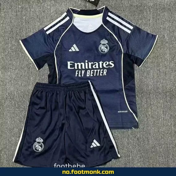 Real Madrid bortedrakt 2025-2026 borte – Offisiell fotballdrakt for barn – Kjøp billige fotballdrakter online