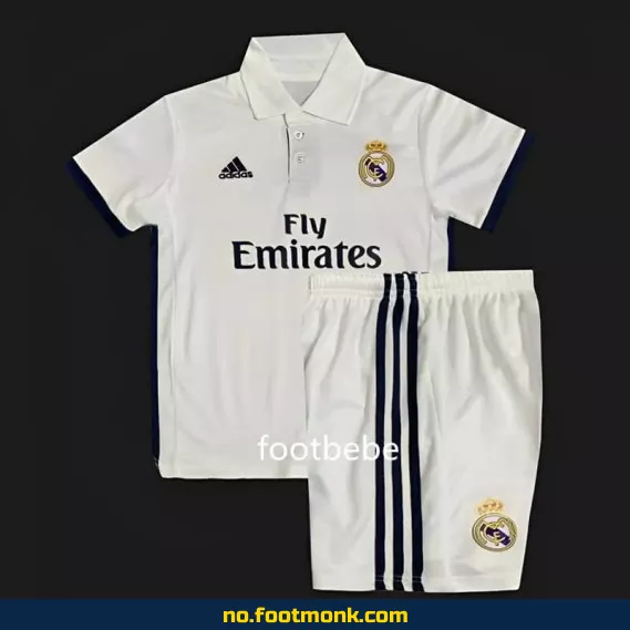 Ekte Real Madrid Vintage Fotballdrakt for Barn 2016-2017 Hjemmebane – Kjøp Billige og Autentiske Fotballtrøyer Online