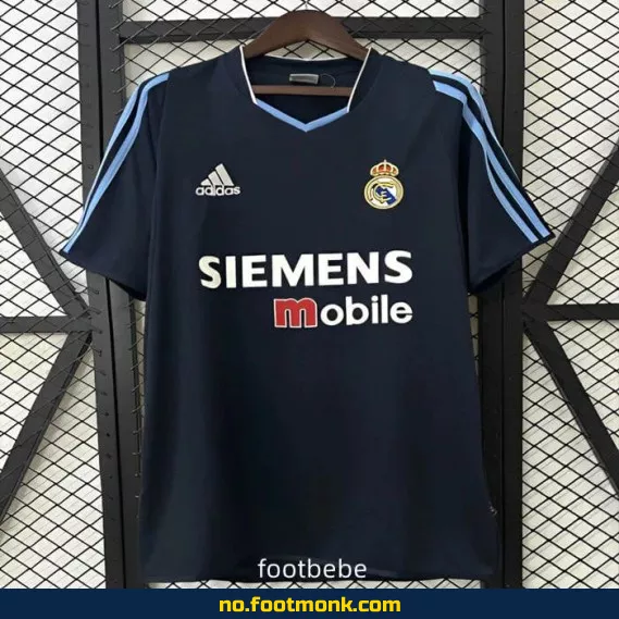 Authentisk Real Madrid Vintage Fotballdrakt 2003-2004 (Borte) – Offisiell Retro Trøye for Voksne og Barn