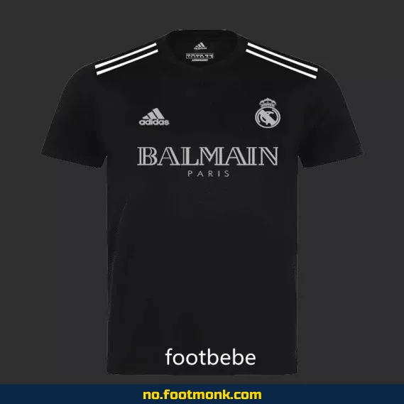 Authentisk Real Madrid x Balmain fotballdrakt 2023-2024 (svart) – Offisiell drakt for voksne og barn | Fotballtrøye med navn | Kjøp nå