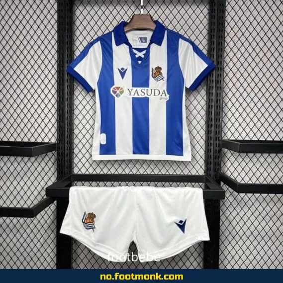 Real Sociedad Hjemmedrakt 2024/2025 for Barn – Fotballdrakt Barn, Offisiell Klubbtrøye