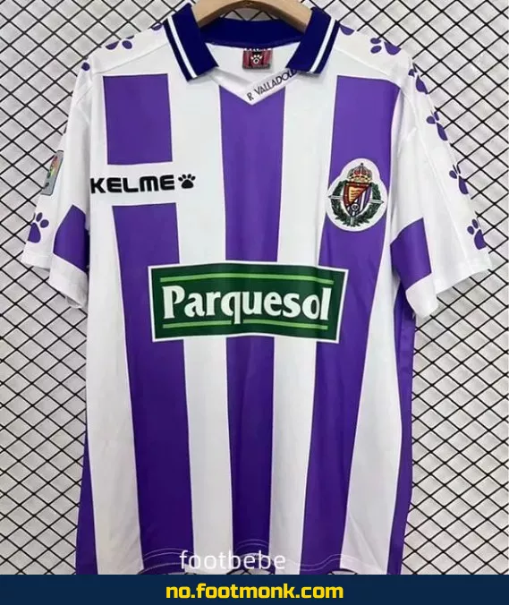 Ekte Real Valladolid Vintage Fotballdrakt 1995-1996 Hjemme – Offisiell Klubbtrøye for Voksne og Barn