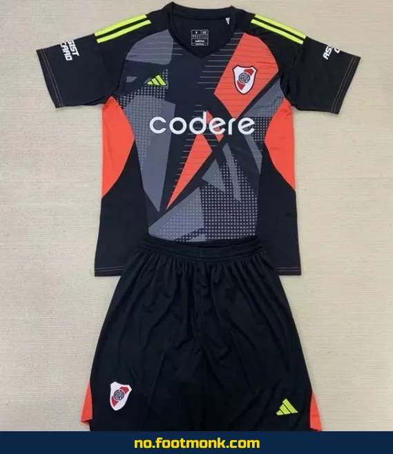 River Plate 2024-2025 barnemålvaktsdrakt i svart – offisiell fotballdrakt for barn, fotballdrakter til salgs