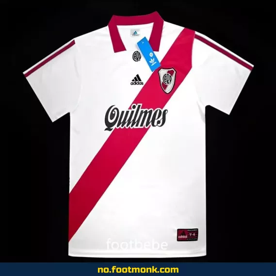 River Plate Vintage Fotballdrakt 1998-1999 Hjemme – Autentisk Fotballtrøye