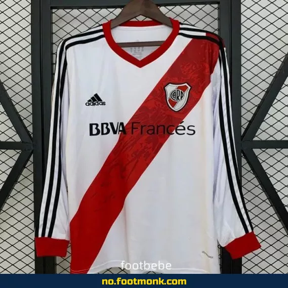 River Plate Vintage 2013-2014 Hjemmedrakt Langermet Fotballdrakt – Autentisk Fotballtrøye