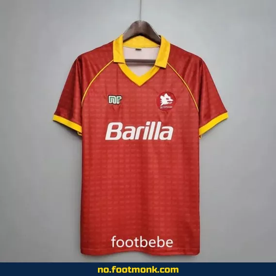 AS Roma Vintage Fotballdrakt 1990-1991 Hjemme – Autentisk Retro Fotballtrøye