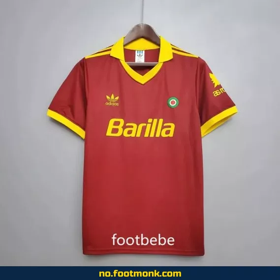 Vintage AS Roma Hjemmedrakt 1991-1992 – Autentisk fotballdrakt for voksne og barn