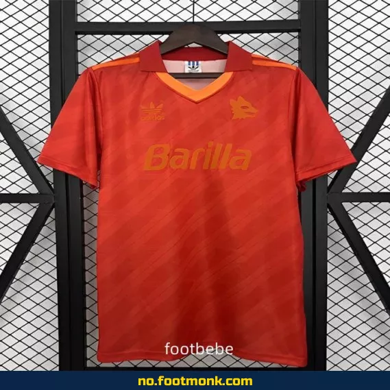AS Roma Vintage Fotballdrakt 1992-1994 Hjemme – Autentisk Fotballtrøye