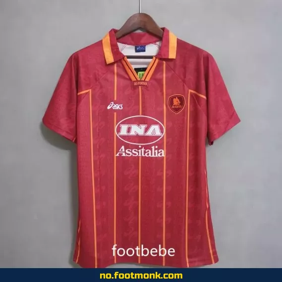 AS Roma Vintage Fotballdrakt 1996-1997 Hjemme – Autentisk Fotballtrøye
