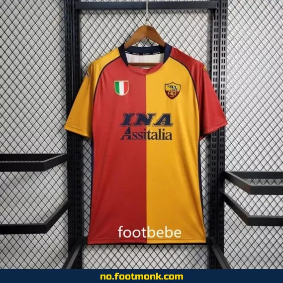AS Roma Vintage Fotballdrakt 2001-2002 Hjemme – Autentisk Fotballtrøye