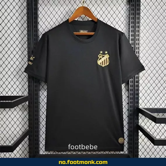 Santos Pelé 1000 MÅL svart fotballdrakt – Offisiell drakt med navn, fotballtrøye for voksne og barn