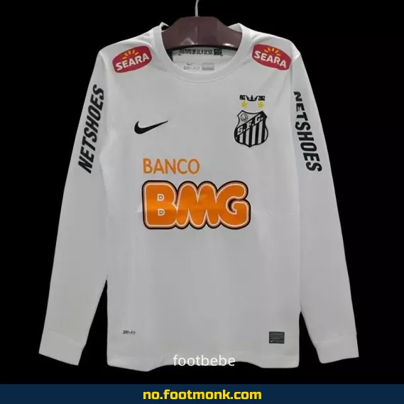 Santos vintage 2011-2012 hjemmedrakt med lange ermer – Autentisk fotballdrakt for voksne og barn