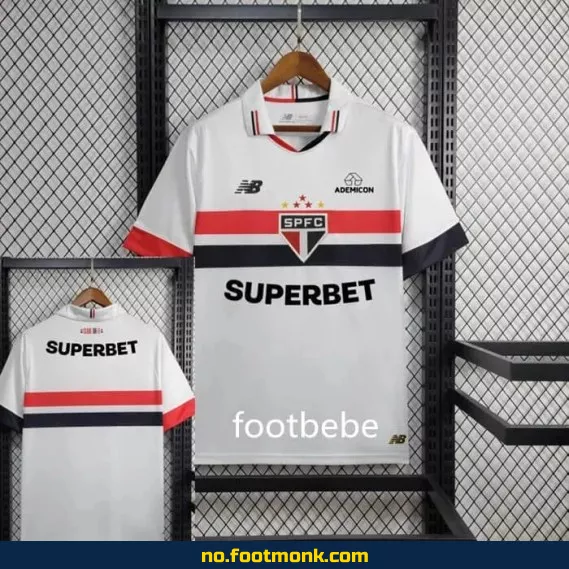 Autentisk São Paulo 2024/2025 hjemmedrakt – Hvit med sponsor – Fotballdrakt for voksne og barn