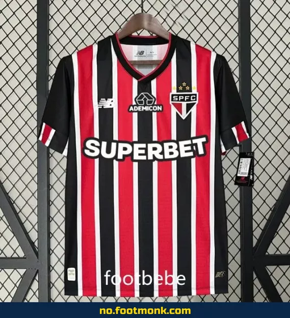 Fotballdrakt São Paulo 2024/2025 borte med sponsor – Offisiell drakt