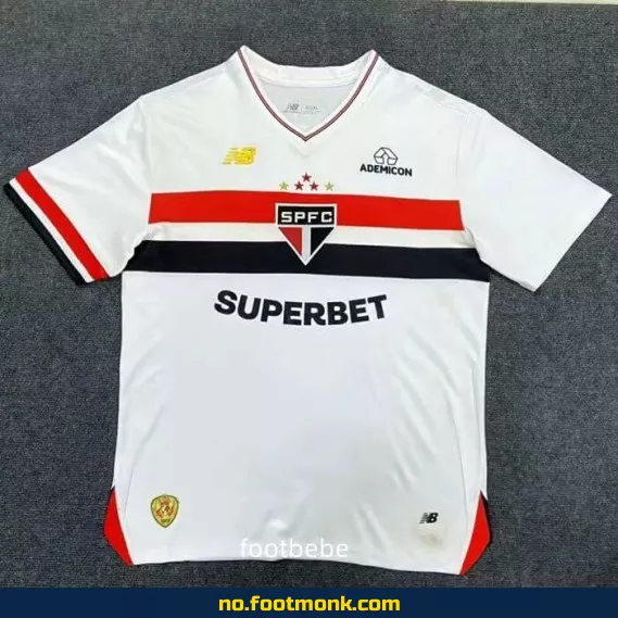 Fotballdrakt São Paulo 2025/2026 Hjemme – Hvit – Offisiell Klubbdrakt