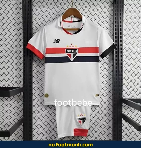 Fotballdrakt São Paulo Barn 2024/2025 Hjemme Hvit – Offisiell Klubbdrakt