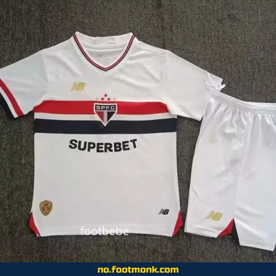 Fotballdrakt São Paulo Hjemme 2025 2026 Barn Hvit – Offisiell Klubbdrakt