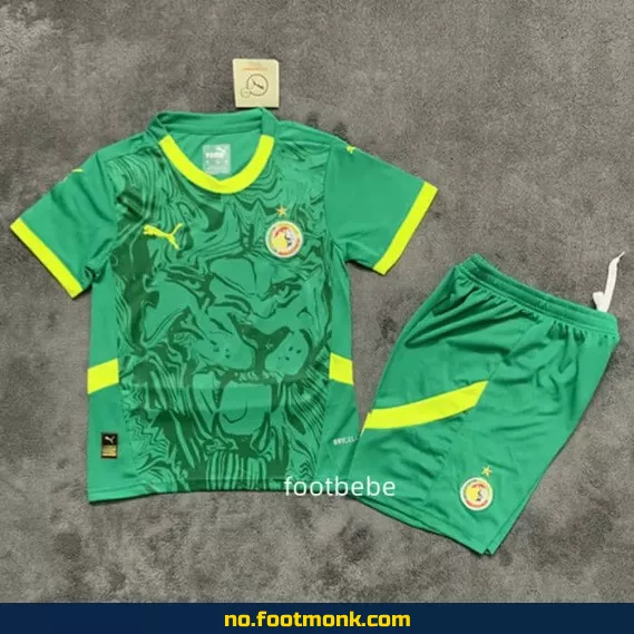 Senegal fotballdrakt 2024-2025 borte barn grønn – Offisiell drakt