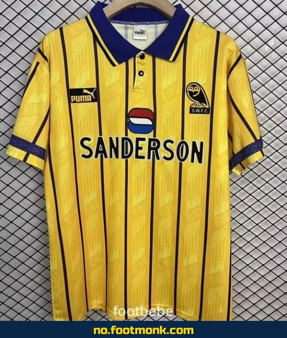 Vintage Sheffield Wednesday Fotballdrakt 1995-1996 (Tredjedrakt) – Autentisk Retro Fotballtrøye for Voksne og Barn