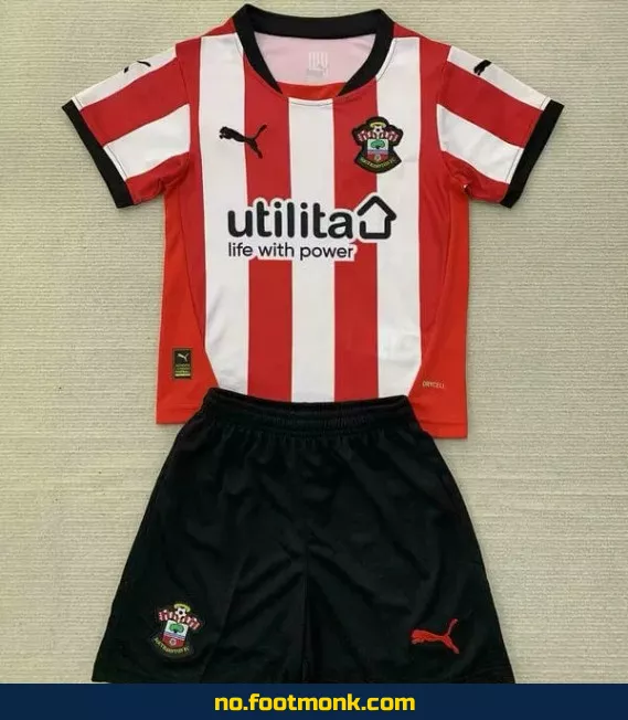 Southampton hjemmedrakt for barn 2024-2025 – Fotballdrakt barn, offisiell drakt, fotballtrøye