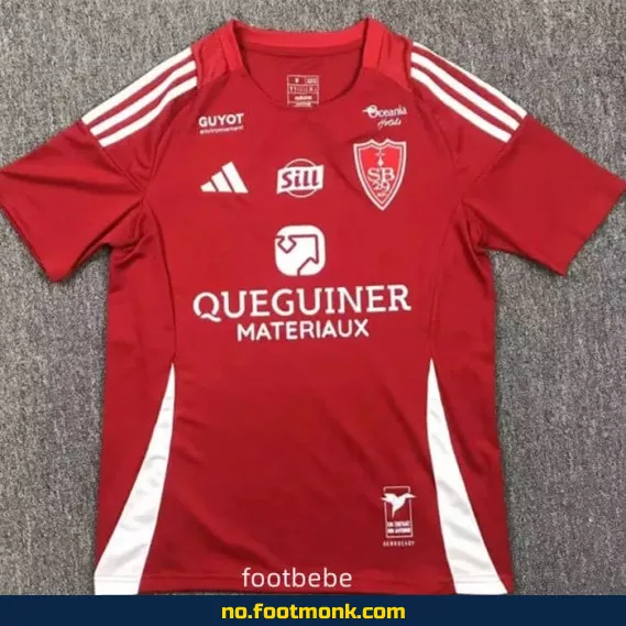 Stade Brestois 29 hjemmedrakt 2024/2025 rød – Offisiell fotballdrakt for voksne og barn | Kjøp nå