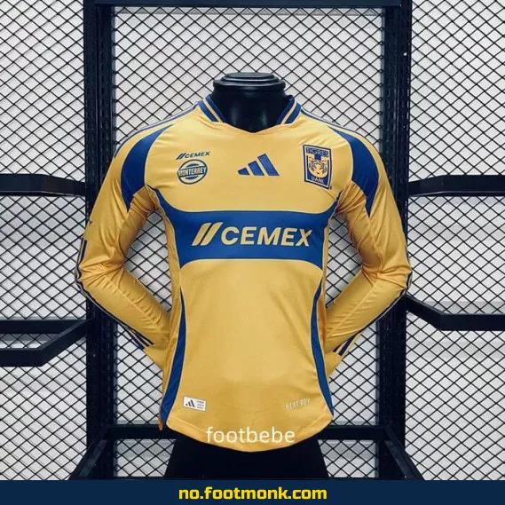 Tigres UANL 2024/2025 Hjemmedrakt Langermet Fotballdrakt – Offisiell Klubbtrøye for Voksne og Barn