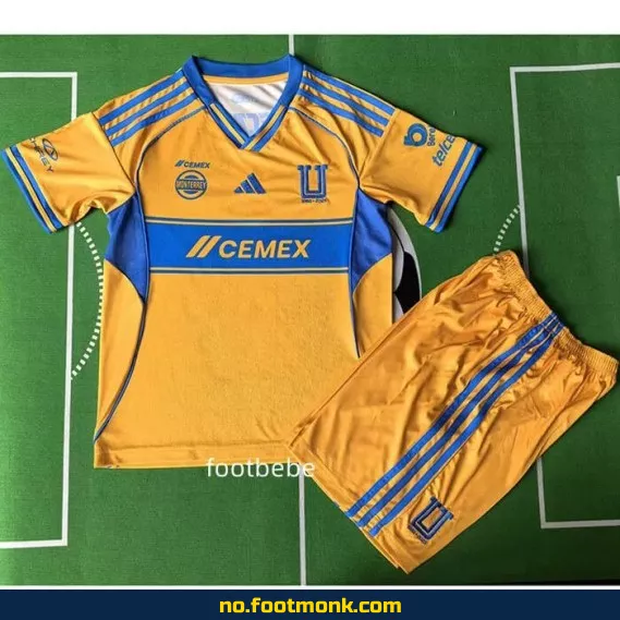 Tigres UANL Fotballdrakt for Barn 2025 – 65-årsjubileumsutgave i Gul – Offisiell Klubbdrakt | Fotballtrøye med Navn | Authentisk Fotballdrakt for Barn