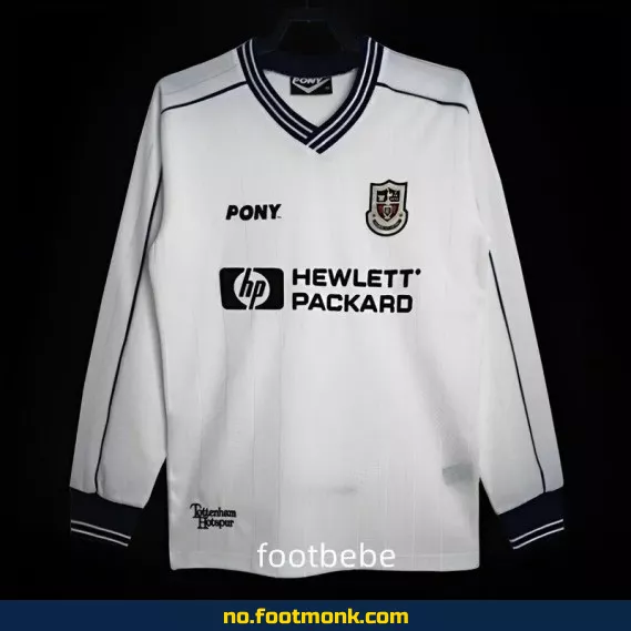 Tottenham vintage fotballdrakt 1997-1999 hjemme langermet – Autentisk fotballtrøye for voksne og barn