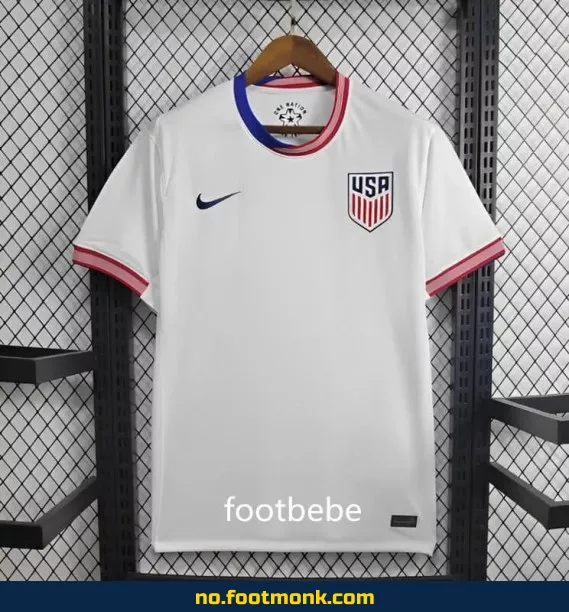 USA hjemmedrakt 2024-2025 hvit – offisiell fotballdrakt for barn og voksne | Kjøp nå