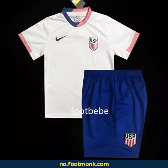 USA Hjemmedrakt 2024/2025 for barn – Hvit | Kjøp Fotballdrakter for Barn | Offisiell Fotballdrakt