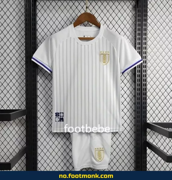 Uruguay 2024 borte fotballdrakt for barn – Hvit