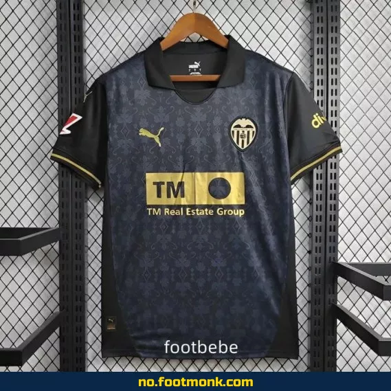 Valencia 2024/2025 bortedrakt svart – Offisiell fotballdrakt for voksne og barn