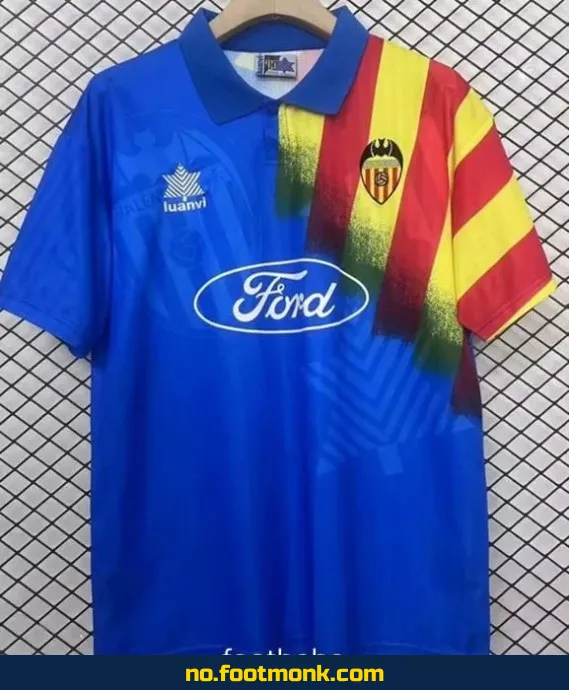 Valencia Vintage Fotballdrakt 1995-1996 Hjemme – Autentisk Fotballtrøye