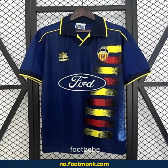 Valencia Vintage Fotballdrakt 1996-1997 Hjemme – Autentisk Fotballtrøye