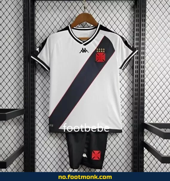 Vasco da Gama barnedrakt 2024-2025 hvit – Offisiell fotballdrakt for barn, fotballtrøye med trykk