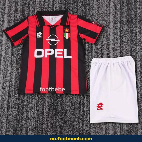 Vintage AC Milan Hjemmedrakt 1996-1997 for Barn – Autentisk Fotballdrakt