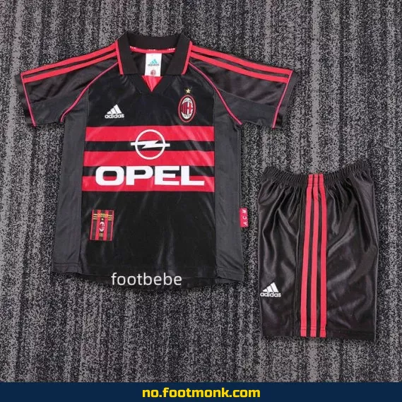 Vintage AC Milan Fotballdrakt for Barn 1998-1999 (Tredjedrakt) – Autentisk Retro Fotballtrøye