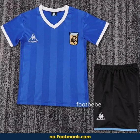 Vintage Argentina Fotballdrakt for Barn 1986 (Borte) – Autentisk Fotballtrøye