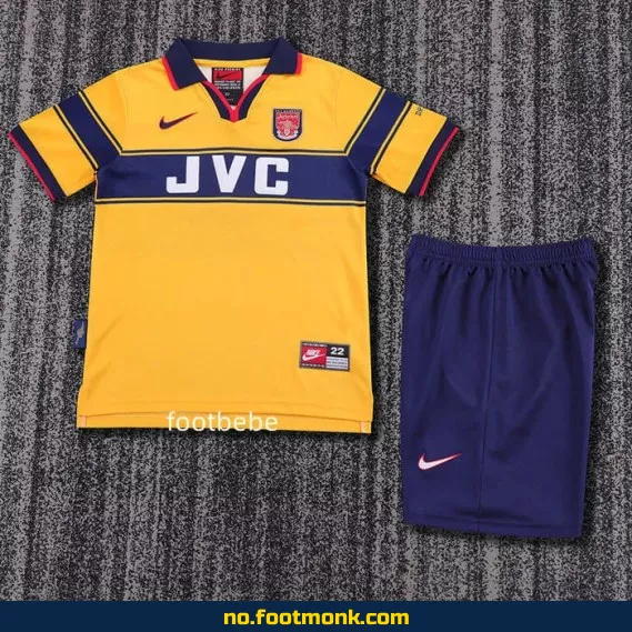 Vintage Arsenal Fotballdrakt 1997-1999 (Barna) – Ekte Fanklær, Offisiell Retro Trøye, Fotballtrøye med Trykk