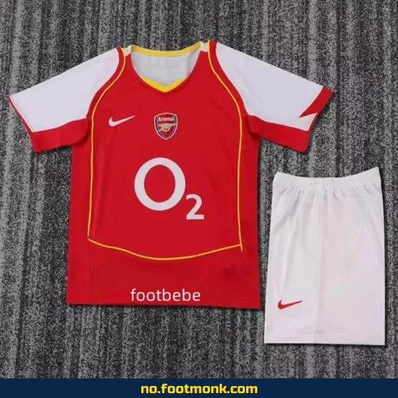 Vintage Arsenal Hjemmedrakt 2004-2005 for Barn – Fotballdrakt for Barn, Authentisk Fotballtrøye, Klubbdrakt